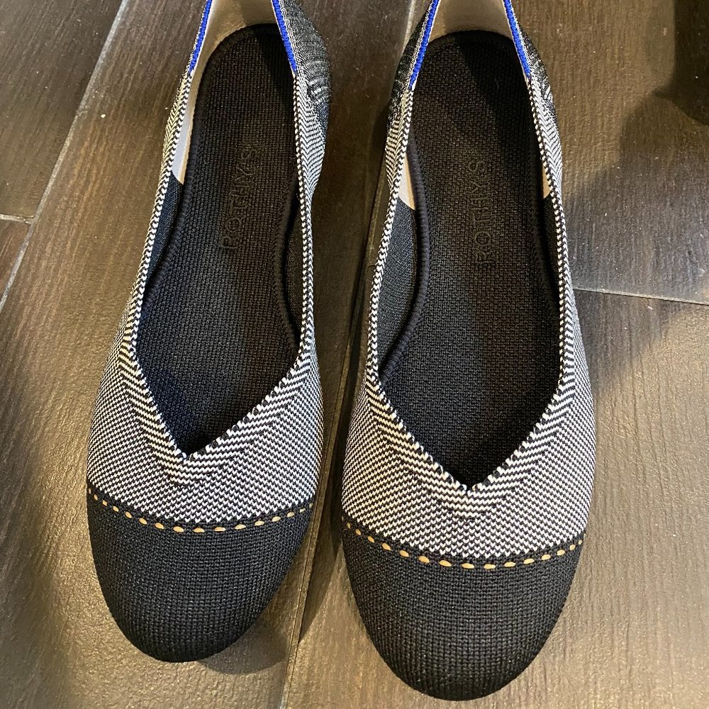 Rothy's The Flat - Grey Mist Captoe - Size 8